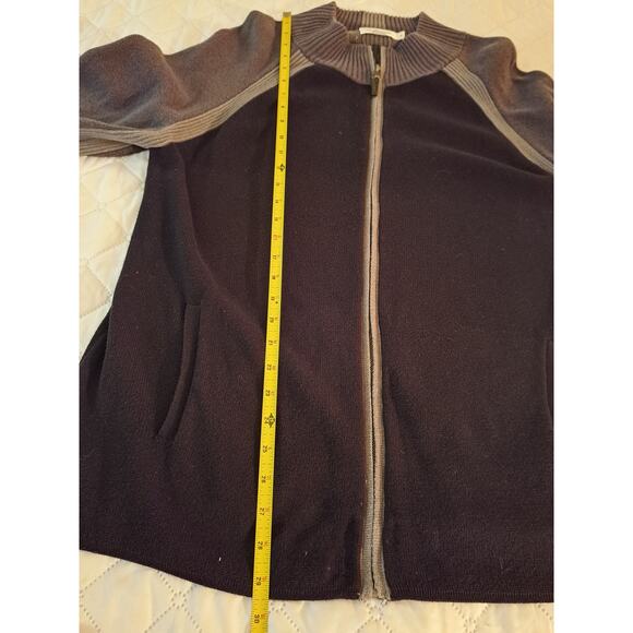 Calvin Klein Gray and Black Zip-up Sweater XL - Picture 5 of 8